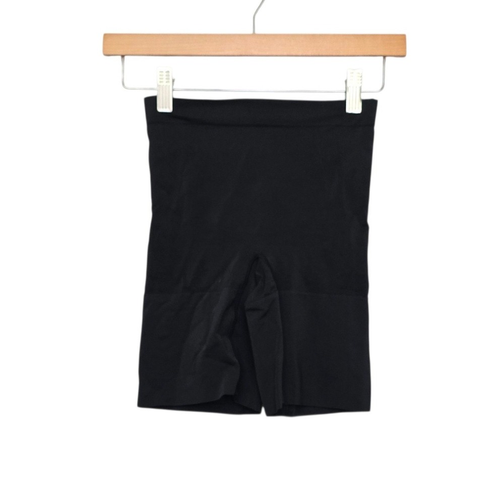 Spanx OnCore Mid-Thigh Short Black Firm Control Shaper SS6615 Womens Small